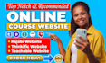 build online course website, samcart, thinkific, kajabi and teachable website