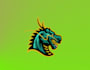 design dragon head mascot logo with my creative thinking