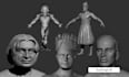 make 3d sculpture model, clean up head scan in zbrush for 3d print