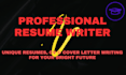 write professional resume, CV