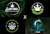 cannabis cbd oil hemp marijuana logo