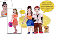 do hand drawn cartoon illustration
