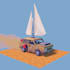 do 3d low poly assets with pixel art texture