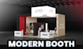 design trade show booth with modern concept