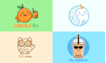 design cute kawaii simple cartoon logo