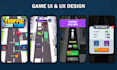 design a mobile game UI and UX graphics mobile design