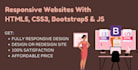 create responsive web design with HTML CSS and javascript