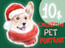draw christmas pet portrait