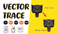 vectorize your logo or image with manual vector tracing