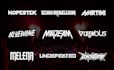 design dj, music, band, edm, typography, metal band logo
