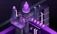 create flat illustration isometric style