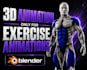create realistic 3d workout exercise animations for fitness apps and youtube