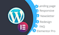 create landing page design using wordpress, elementor pro