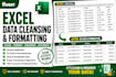 do excel data entry, data cleaning and spreadsheet formatting