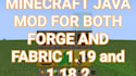 make custom java minecraft mod for both forge and fabric