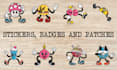 do stickers, badges, logo and patches