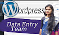 do wordpress data entry, product listing, content upload with team