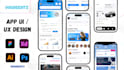 do mobile app UI UX designing in figma with prototypes and components