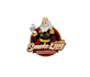 design creative smoke king logo with satisfaction guaranteed