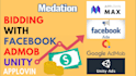 do facebook bidding with admob, approving max, iron source