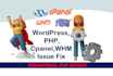 fix PHP cpanel whm wordpress issue