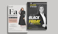 design flyer poster business card or banner