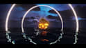 create a custom neon 3d music visualizer in 4k