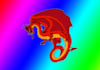 create drawing dragon mascot logo with text with any file