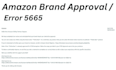 remove or fix amazon listing brand error codes 5665, 5461 for brand approval