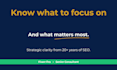 give you clear SEO priorities and strategic direction