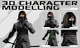 design 3d model character with blender texturing hardsurface sculpt game asset