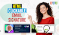 create clickable email signature HTML, clickable HTML email signature