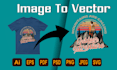 do vector tracing image or logo, vectorize image, redraw, convert to vector