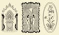 create monochromatic gothic and occult illustrations for you