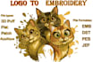 do professional logo embroidery digitizing with 3d puff in dst pes emb