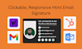 create a clickable, animated HTML email signature
