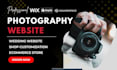 build photography wedding artist portfolio website with online booking designer
