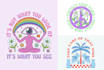 draw a groovy, psychedelic, cute, retro illustration