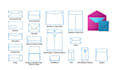 create an envelope dieline template or die cut line
