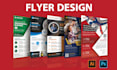 do  flyers, brochure, social media kit and marketing materials and redesign all