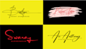 design a cursive, handwritten, signature logo