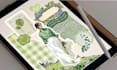 design digital  planner stickers , green living stickers
