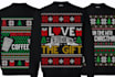 create ugly christmas sweater and sweatshirt design