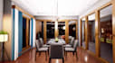 do interior design in 3d of bakery, office, café, house