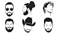 draw face silhouette logo  avatar minimalist face