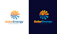 give creative solar energy logo design with new concepts