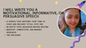 write a heartfelt speech tailored to your special occasion