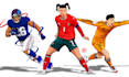 draw cartoon football illustration for social media or print vector