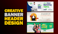 do creative website banners or header design