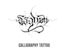 create lettering, script, calligraphy tattoo designs